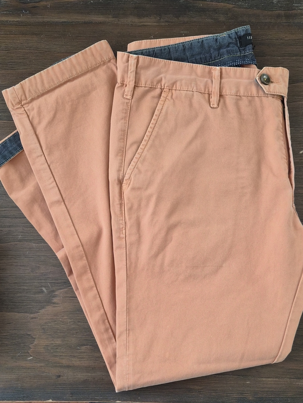 Ted Baker Men's Peach Slim Chinos